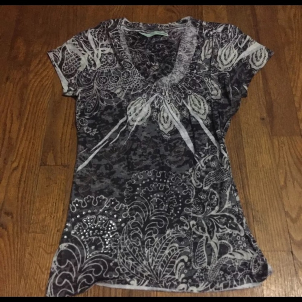 Maurices Paisley Rhinestone Top